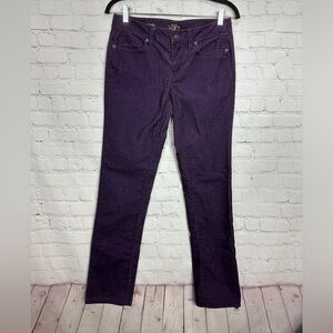 LOFT 26 / 2 purple Corduroy Modern Straight 5 Pocket Womens Cords‎ Pants stretch